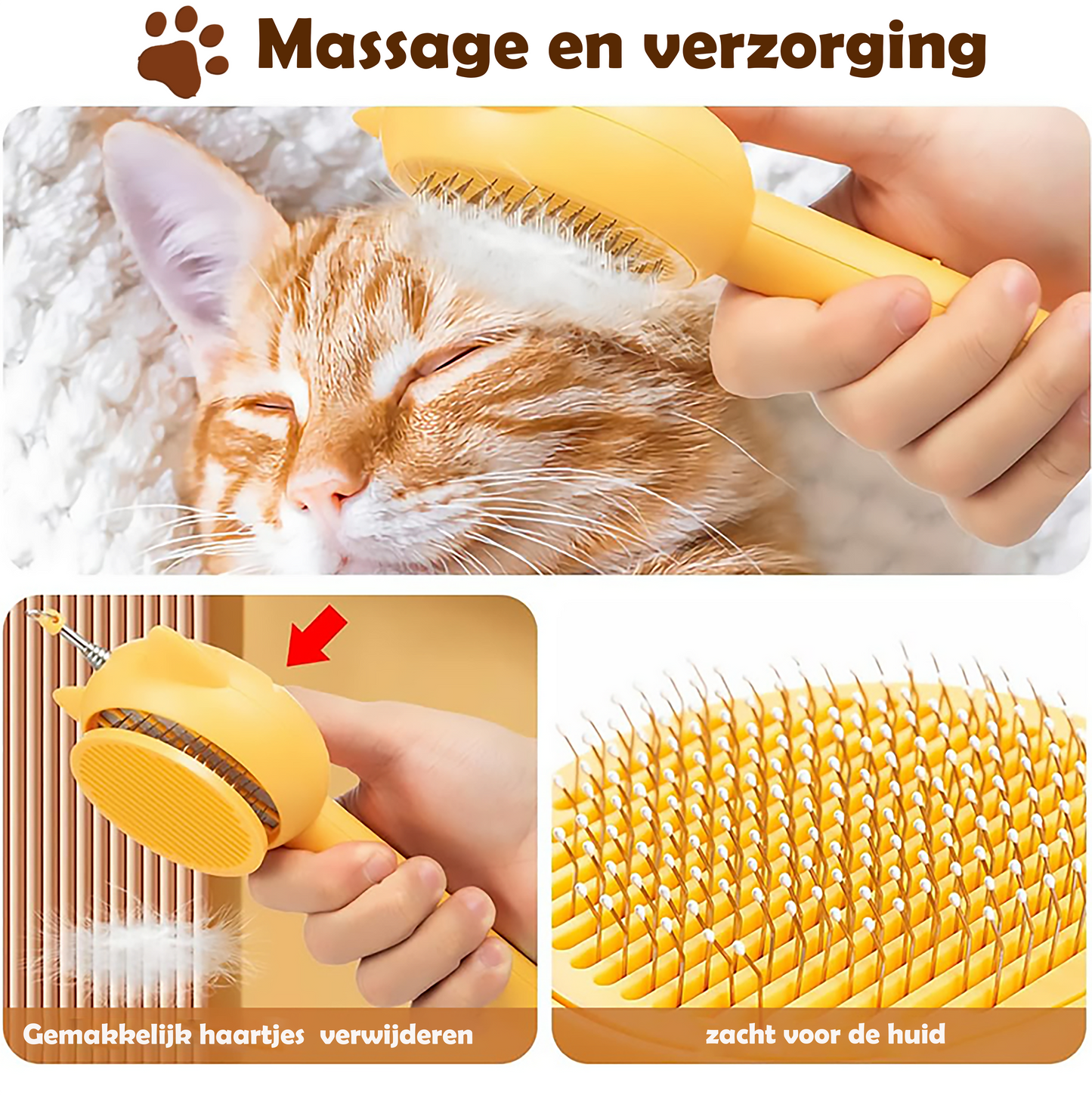 5 in 1 Multifunctionele kattenborstel