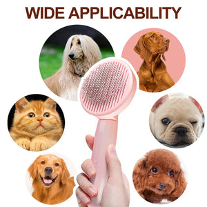 Dual-Action Pet Hair Remover Brush for Cats and Dogs