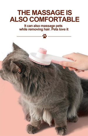 Dual-Action Pet Hair Remover Brush for Cats and Dogs