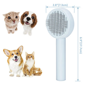 Dual-Action Pet Hair Remover Brush for Cats and Dogs