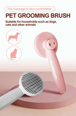 Dual-Action Pet Hair Remover Brush for Cats and Dogs