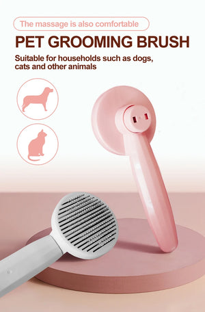 Dual-Action Pet Hair Remover Brush for Cats and Dogs