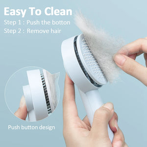 Dual-Action Pet Hair Remover Brush for Cats and Dogs